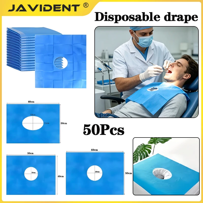 Blue Disposable Nonwoven Surgical Hole Sheets Sterile Nonwoven Hole Covers Individually Packaged for Medical & Dental Use