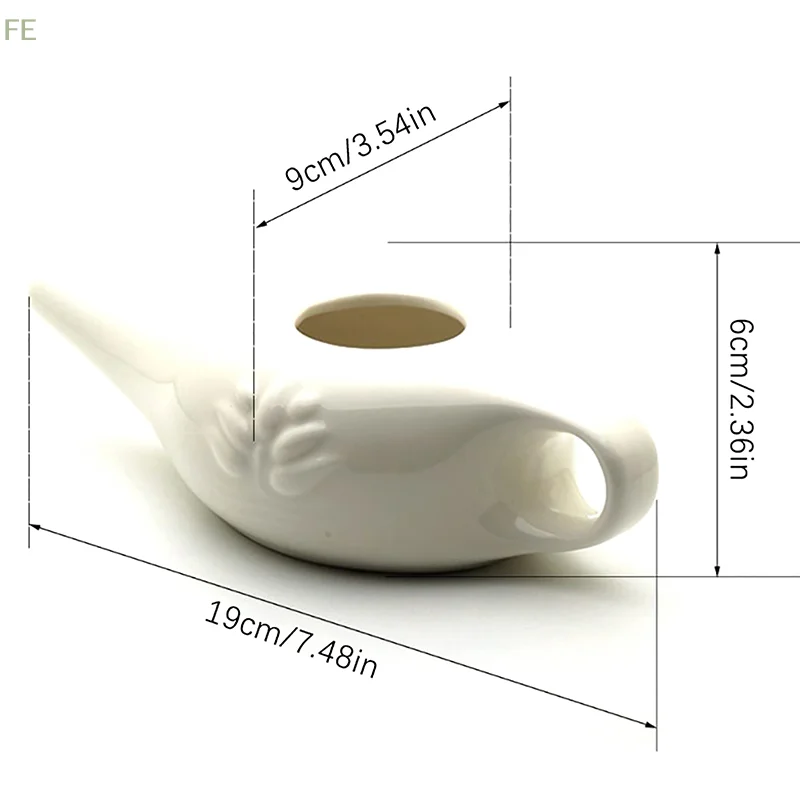 [F] Kit de Lavagem Nasal com Vaso Cerâmico de 250ml para Limpeza de Nariz, Sinusite, Rinite, Alergias e Desintoxicação Nasal (Yoga Detox Rinse)