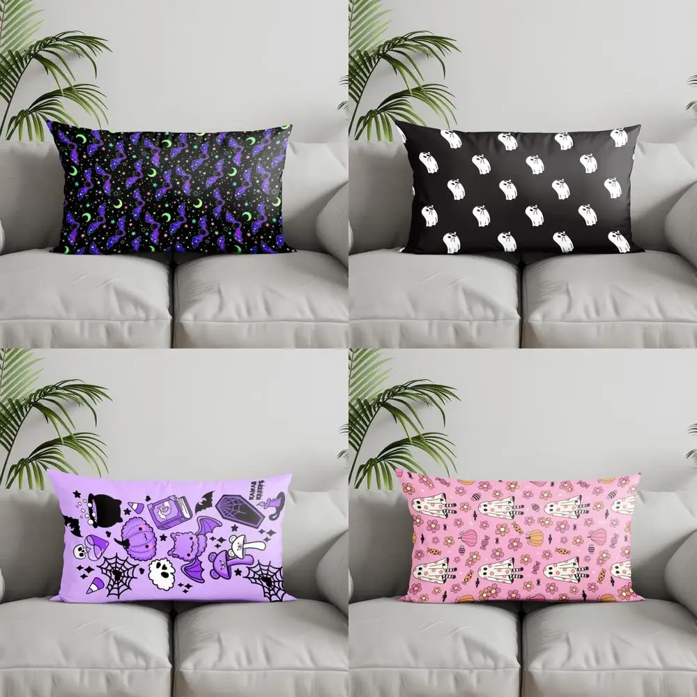 Home Decor Night Bats & Stars Pillow Cover Suitable For Sofa Bedroom Car Pillow Cover Cushion Rectangular Back Cushion