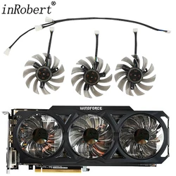 Gigabyte GeForce GTX 570 670 680 1070 R9 780 Ti 냉각 그래픽 카드 GPU 팬 교체용, T128010SU, 75mm