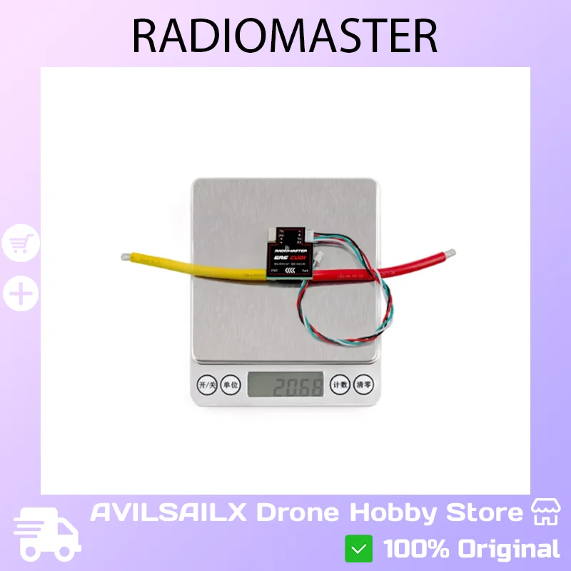 RadioMaster ERS-CU01 Current Meter Voltage Meter Real-Time Monitor for ELRS PWM Receiver