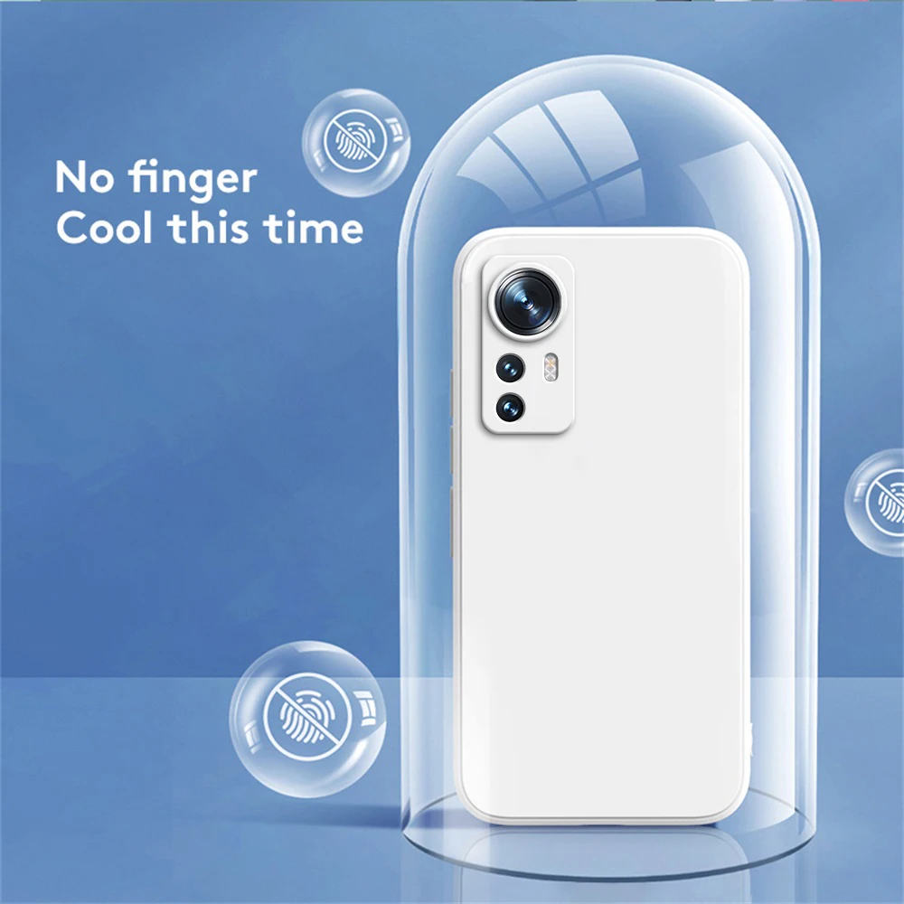 Luxury Cases for Xiaomi Mi 12 12S 12T Pro 12X Ultra Soft Square Matte Silicone Mi 12 lite 5G Thin Lens Protection Original Case image 3