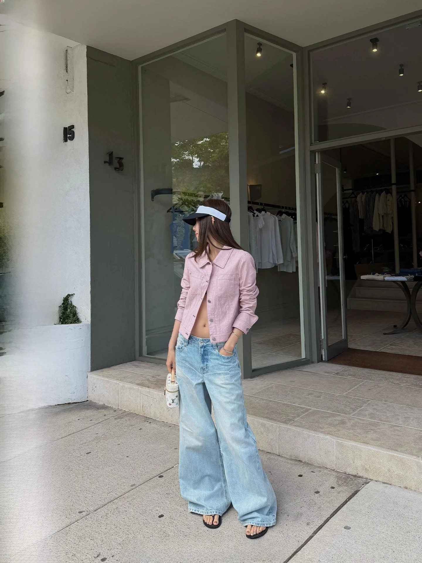 

Эксклюзивные джинсы Ranwear с вышивкой, широкие штанины, хлопок, на молнии, повседневные, цветные