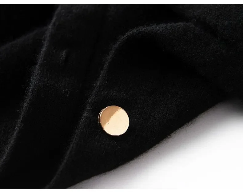 zjaiss Einfarbiger Warmer Strickumhang mit Seitenknöpfen 2026 Neuer Herbst-Winter-Damen-Poncho aus Reinkaschmir als Oberbekleidung – Detail 23