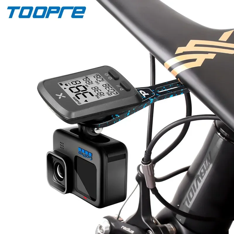 TOOPRE Handlebar Counter Bracket, Aluminum, Road Handlebar Extension Lamp Bracket, Action Camera Base Accessory