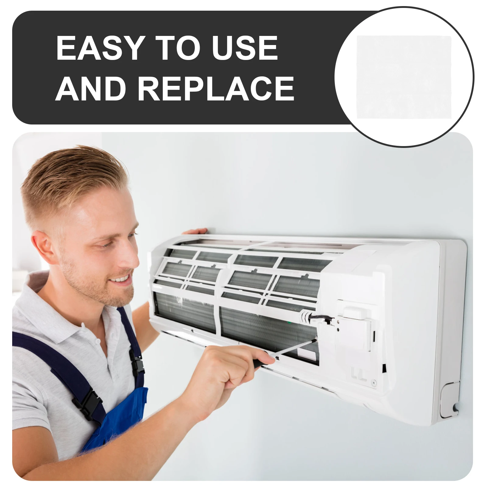 

6pcs Air Conditioner Filter Cuttable Vent Filters for Home PET Ac Purifier Household Dust Proof Clean Air Filtration