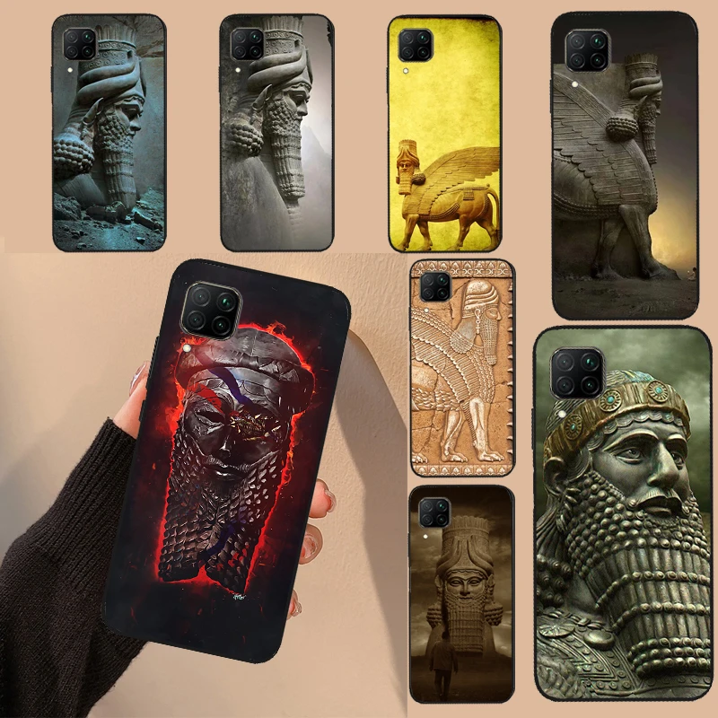 Assyrian Statue lamassu Art For Huawei Nova 5T 9 10 SE Y70 Y90 Y60 Y61 3i 7i 8i 11i P Smart P20 P40 Lite P30 Pro Case