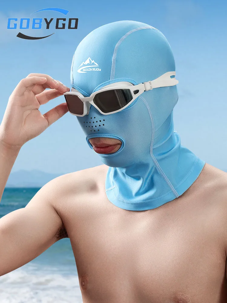 AliExpress NONE GOBYGO 1Pcs Sunscreen Mask Face Bikini Breathable Sun Protection Beach Headgear Outdoor Water Play Swimming Rafting Men Women