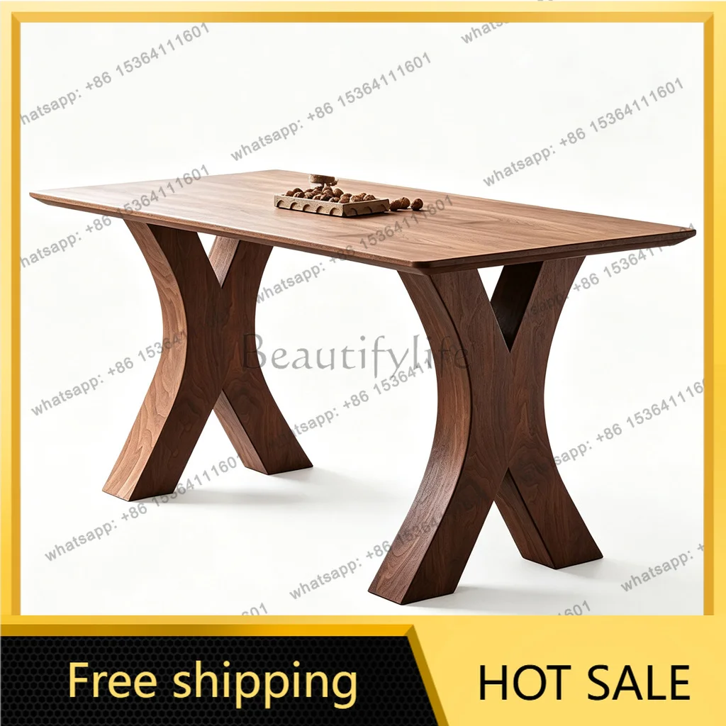 zj.French Solid Wood Dining Table Italian Minimalist High End Living Room Dining Table Designer Restaurant Furniture Mesas FYDT