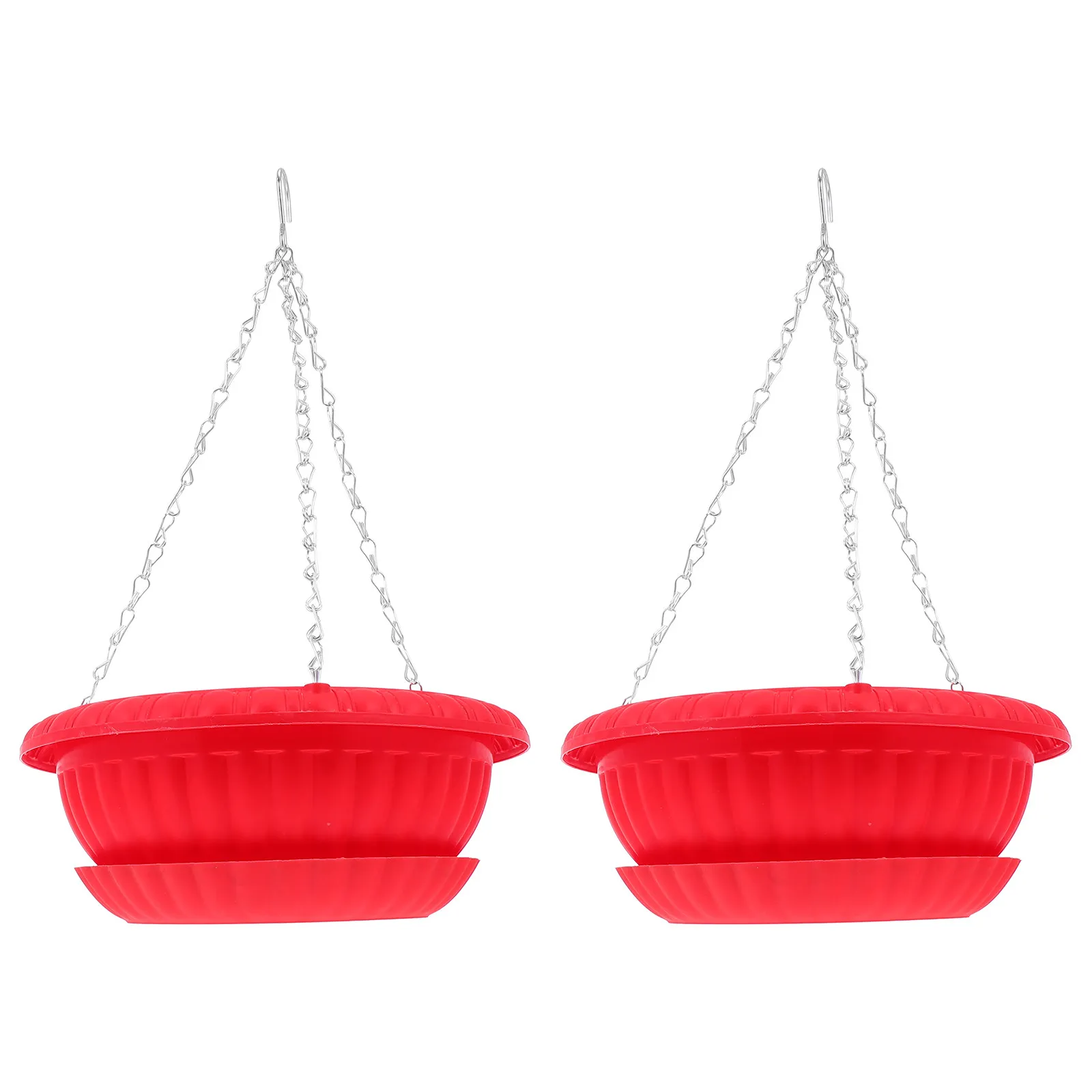 2 set Resin Plastic Flowerpot Hanging Plant Holder For Green Plants Flowers Garden Home Decor Outdoor Indoor Use