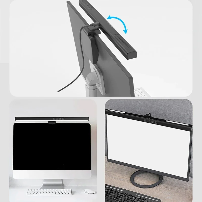 RGB أضواء بار لمراقبة الكمبيوتر ، ستبليس يعتم شاشة معلقة الخفيفة ، USB الخلفية ، شريط شاشة القراءة الخفيفة