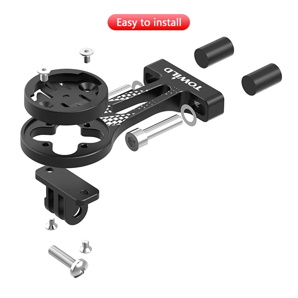 تووايلد AS80 الألومنيوم الدراجات الكمبيوتر جبل خارج الجبهة تمديد بار للدراجة الطريق ايرو المقود ل Garmin/iGPSPORT/Magene/XOSS