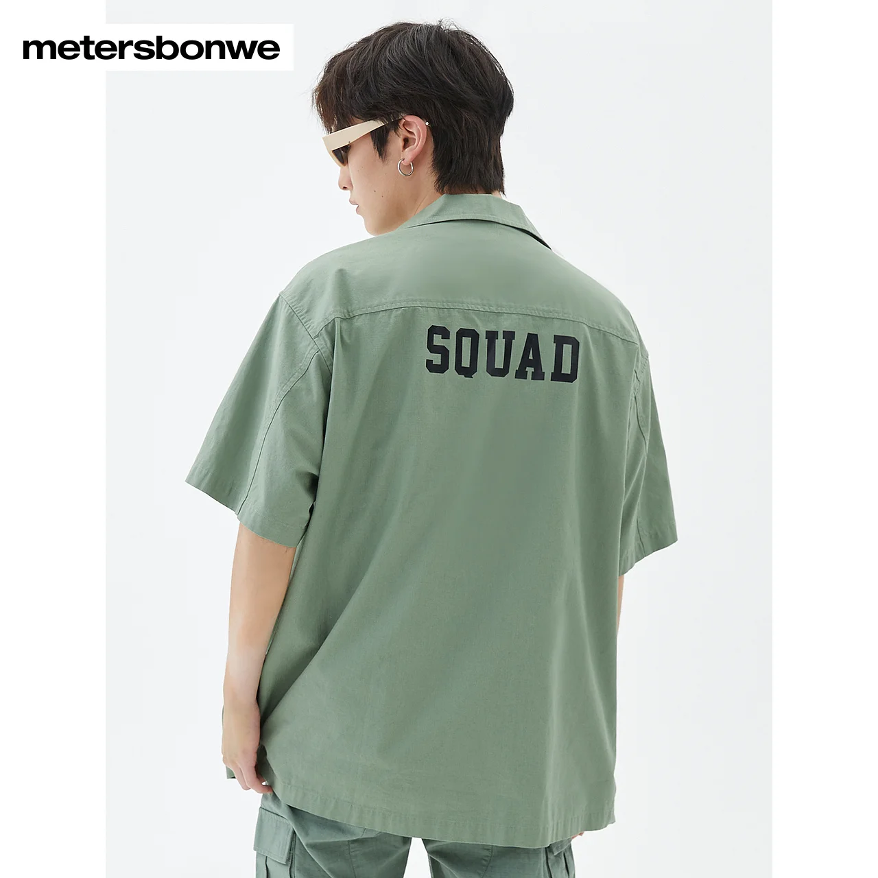 Metersbonwe  Shirt Men Summer Fashion Multi Pocket Comfort Shirts Cotton Camouflage Color Tee Male Brand Casual Top