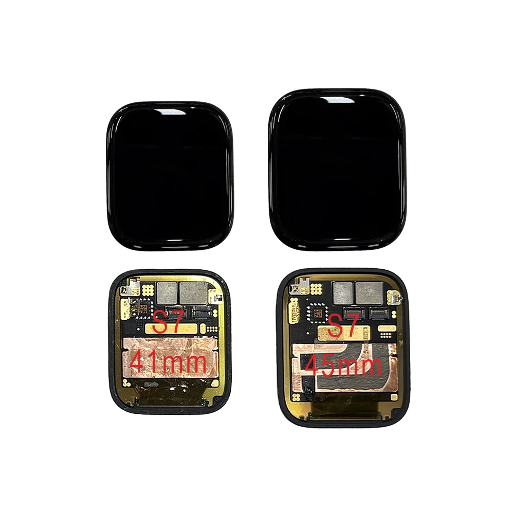 41mm 45mm LCD Touch Screen Digitizer Assembly For iWatch Series 7, S7 Display Replacement With Adhesive Tape & Repair Tools