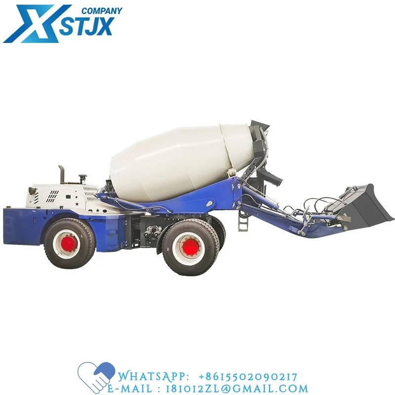 Self loading concrete and cement full automatic multifunctional mixer