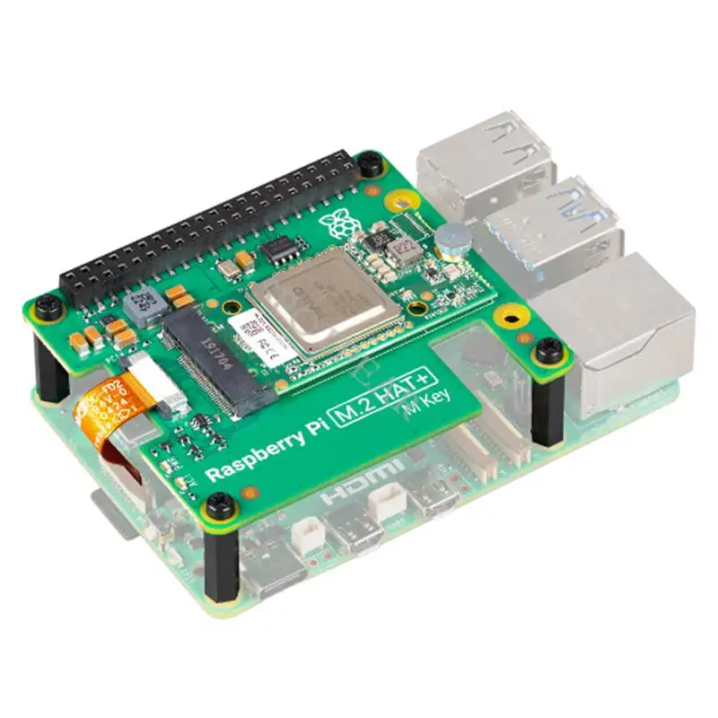 Imagem -03 - Raspberry pi Kit Original ai Hailo8l 13tops 26tops Pcie M.2 Hat Mais Placa para Pi5 Oficial