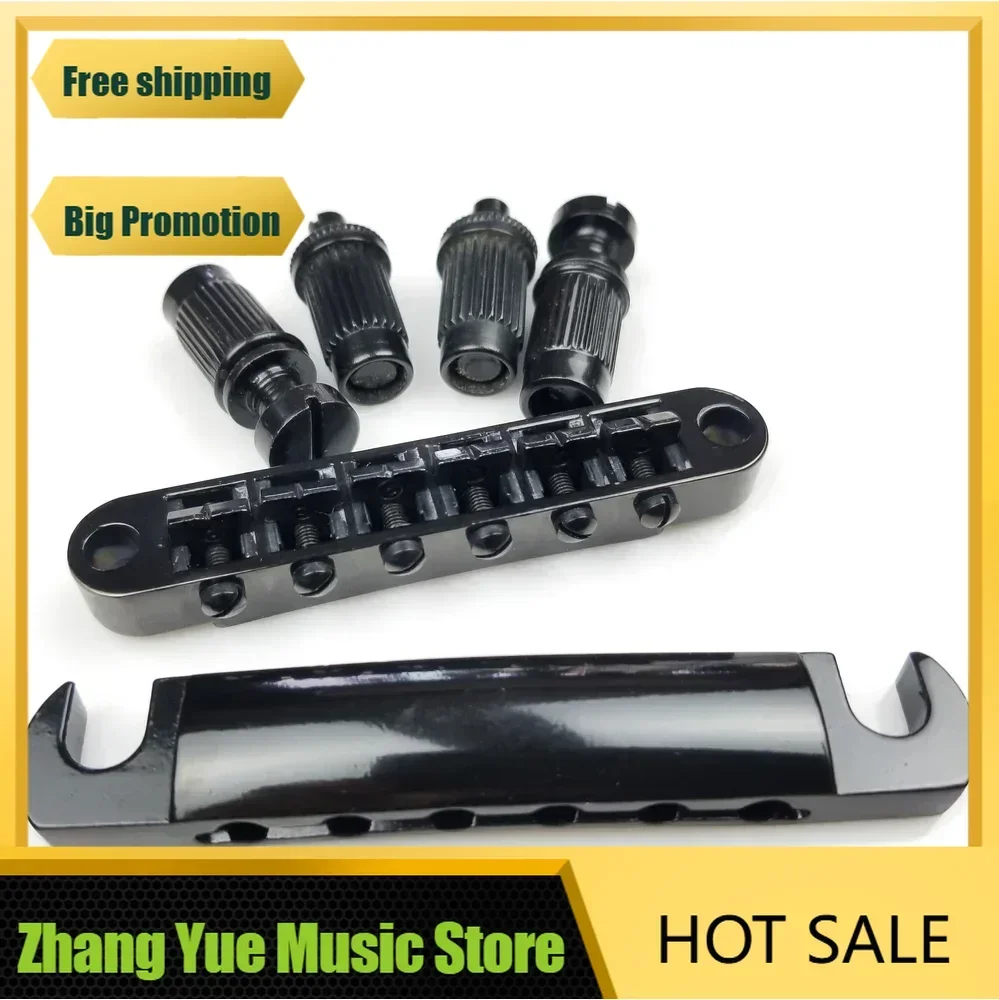 QX-Music Store-1 Set Black Tune-O-Matic  SG Electric Guitar Bridge And Taiiece For