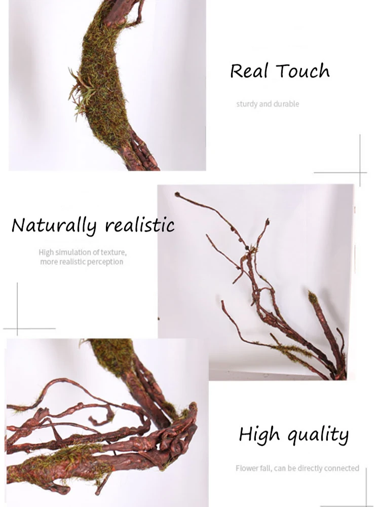 

250cm Large Realistic Twig Artificial Christmas Tree Branches Fake Plants Wood Rattan Liana For Garden Wall Home Door Decoration