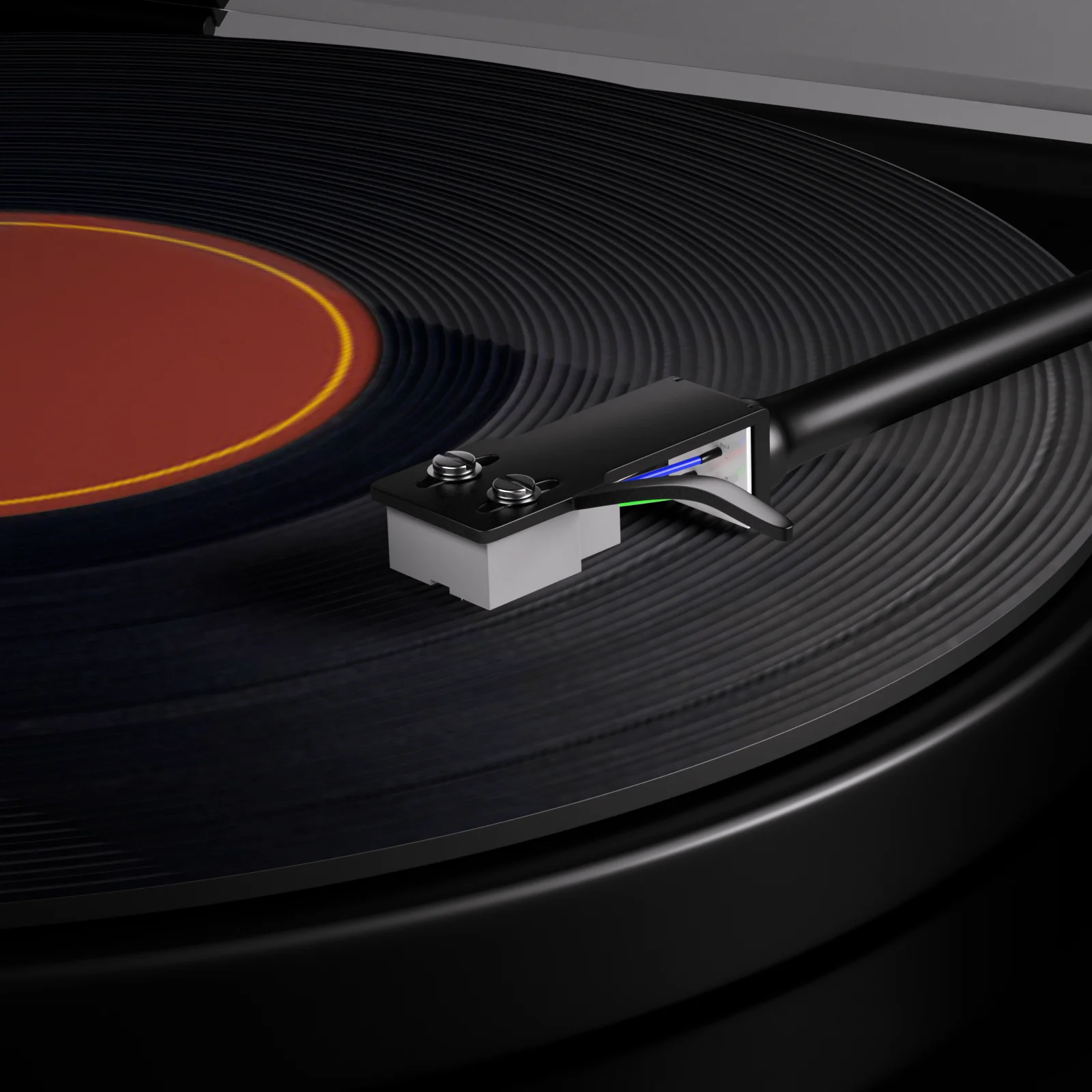 1 قطعة ذراع خرطوشة فونو العالمي LP مشغل تسجيلات لاقط الفينيل الفونوغراف القرص الدوار استبدال غطاء الرأس مع 4 خطوط