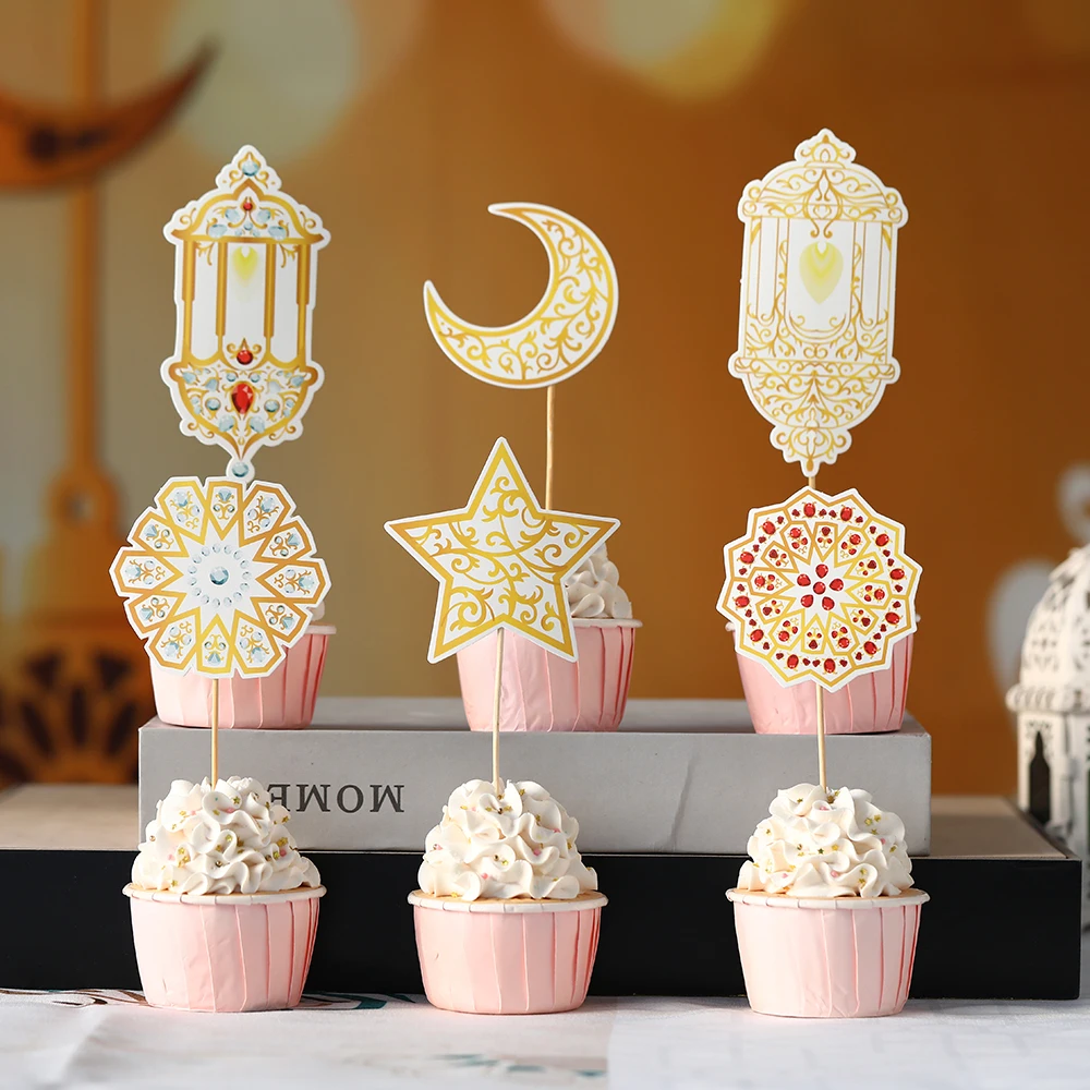 Ramadan Decoratie Eid Mubarak Banner Wegwerp Servies Papieren Plaat Cup Islamitische Moslim Vakantie Party Decor Supplies