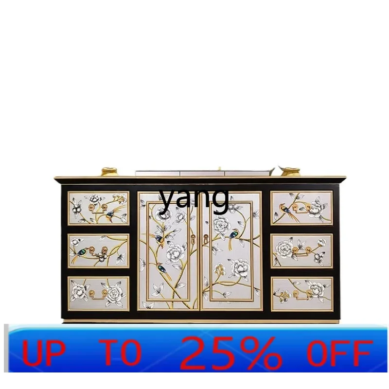 LMM Screen Hallway Light Luxury New Chinese Style Home Curio Cabinet Modern Chinese Style Sideboard Cabinet