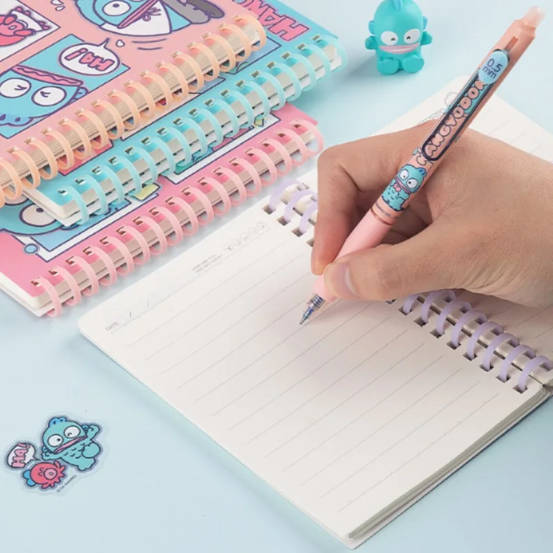 MINISO Sanrio Coil Book Hangyodon Horizontal Line Notepad Office Notebook Hand Journal A6 Student Book 80pcs Holiday Gifts