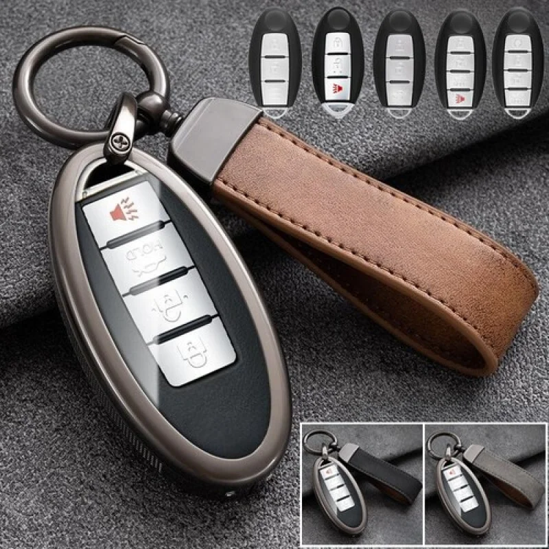 a-亜鉛合金tpu製車のキーケースカバー-インフィニティq50、日産アルティマ、タイタン、ローグ用