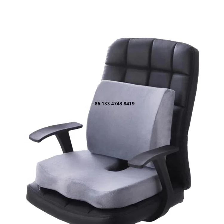 Car Office Chair Adult Waist Support Memory Foam Seat Back Pad