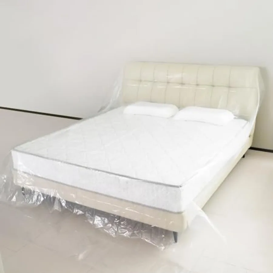 Heavy Duty Plastic Covers for Furniture, Waterproof Couch and Bed Sofa Cover Protector, Loveseat Storage Cover, Extra Large Pla