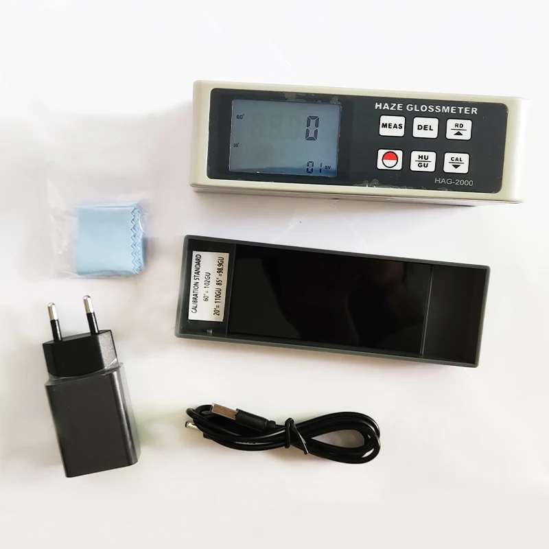 Pengukur kilap bayangan kabut HAG-2000 20 ° 60 ° 85 °   Alat ukur gloss permukaan non-logam kertas plastik cat ubin batu