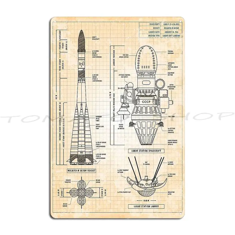 The Great Space Race Soviet N1-L3 Vs Us Apollo Program  Metal Signs Wall Pub Living Room Pub Cinema Designer  Tin Sign Poster
