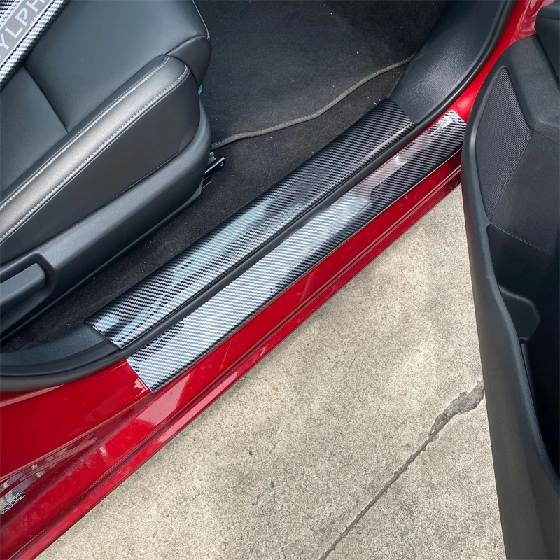 Car Door Sill Scuff Plate for Nissan Sentra SR Sylphy B19 2026~2028 ABS Welcome Pedal Threshold Guards Cover Sticker Accessories