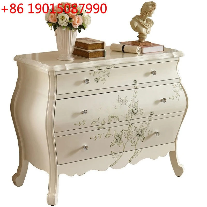 

Yjq Entrance Cabinet New Classical Partition Sideboard Cabinet Living Room Vintage Ornament Shoe Cabinet Solid Wood