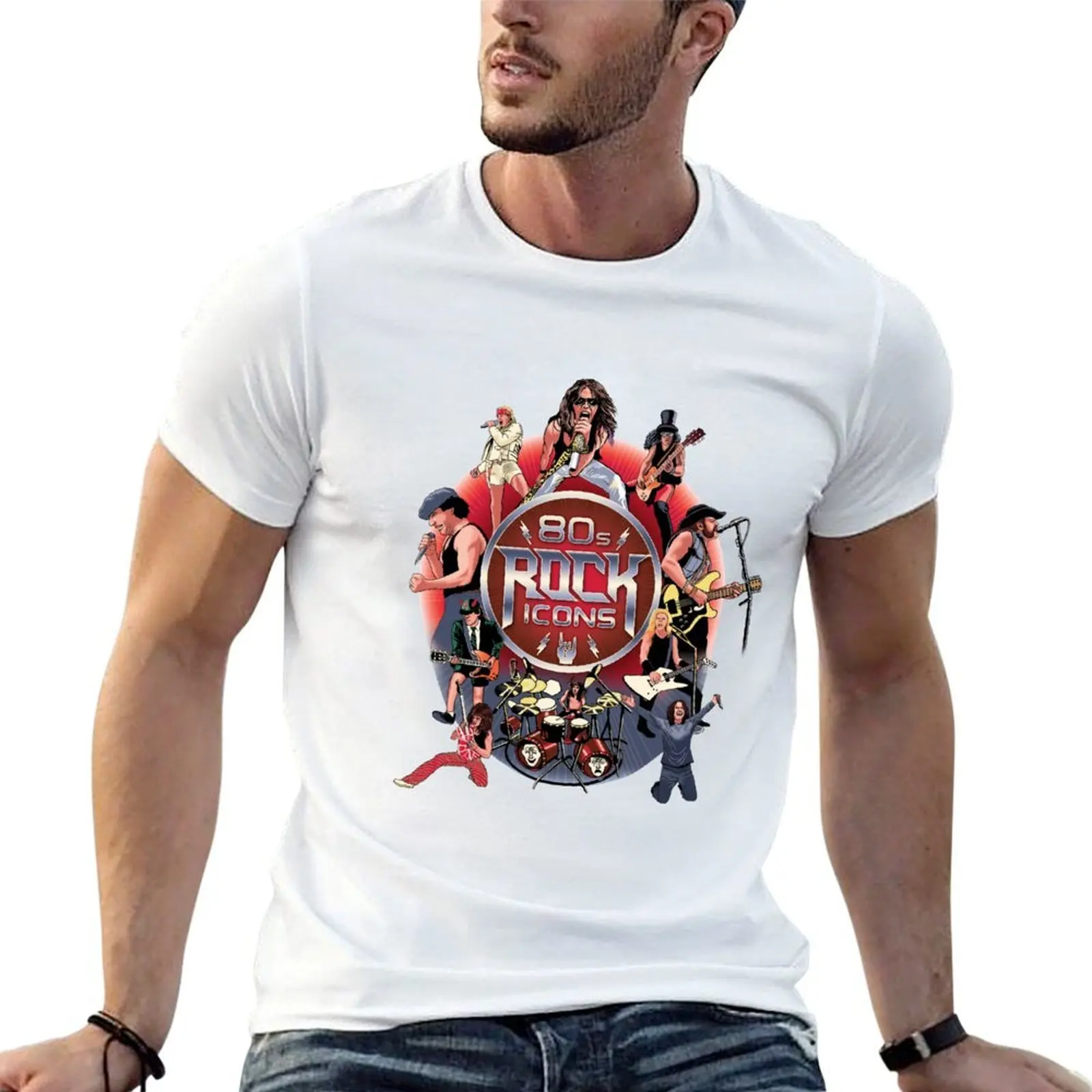 

80's Rock Icons T-Shirt graphic t shirts for man man t shirts for men casual t shirts for man pack cotton T-Shirt