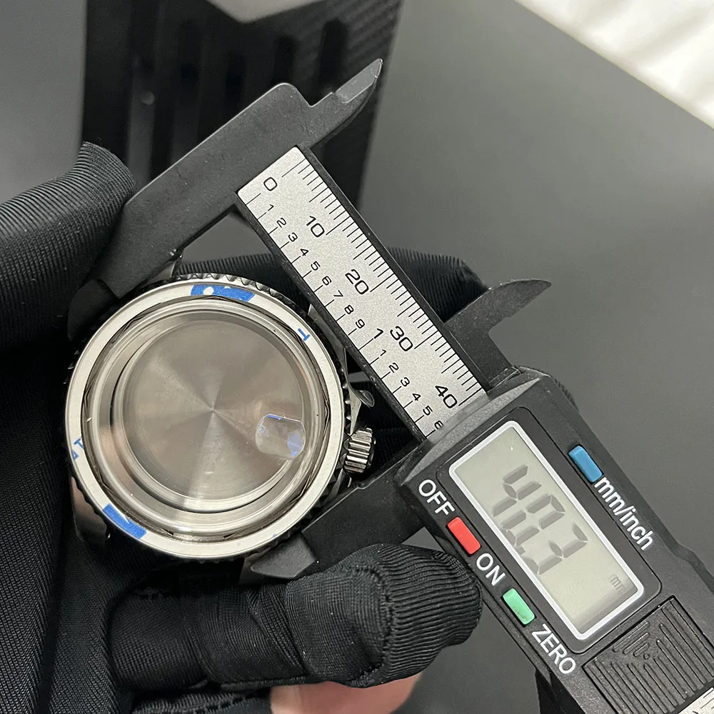 40 مللي متر مقاوم للماء NH34 NH35 حافظة اكسسوارات ساعة اكسسوارات الفولاذ المقاوم للصدأ الأزرق السيراميك الحافة 8215 أجزاء نحى