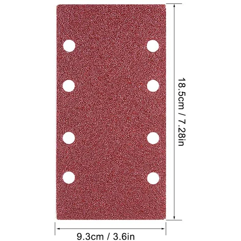 ชุดกระดาษทราย8ชิ้นขนาด40/60/80/120สำหรับเครื่องขัดแบบนอกรีต40ชิ้น