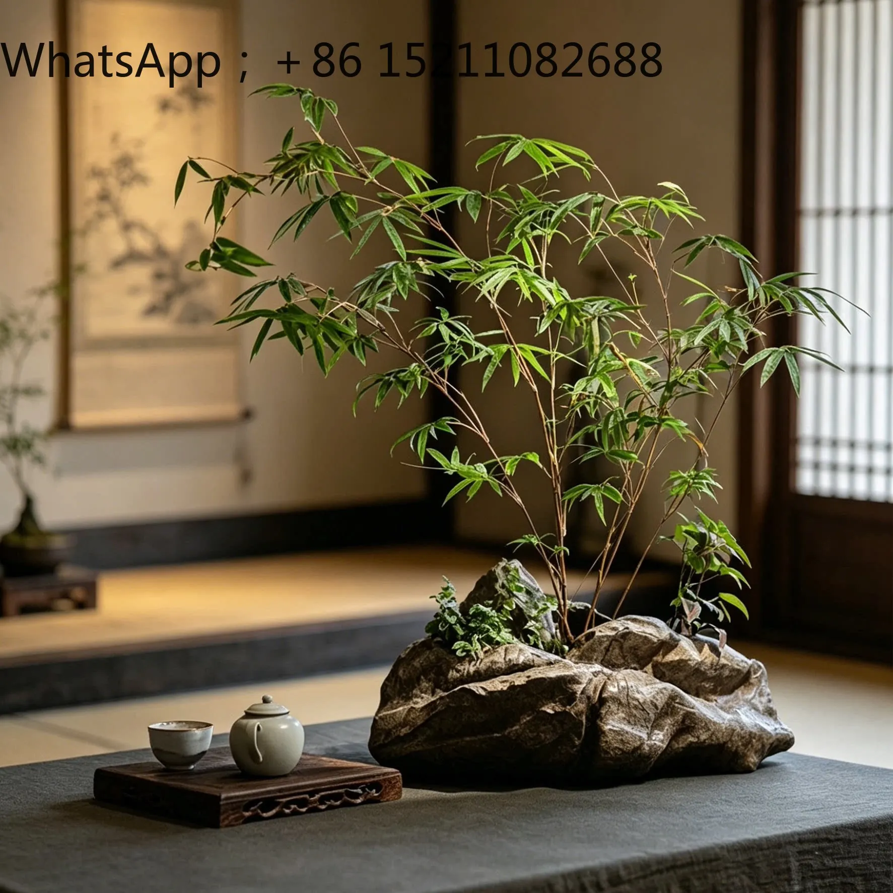 LLY retro imitation stone carving flower pot garden villa flower pot landscaping breathable flower device garden ornament