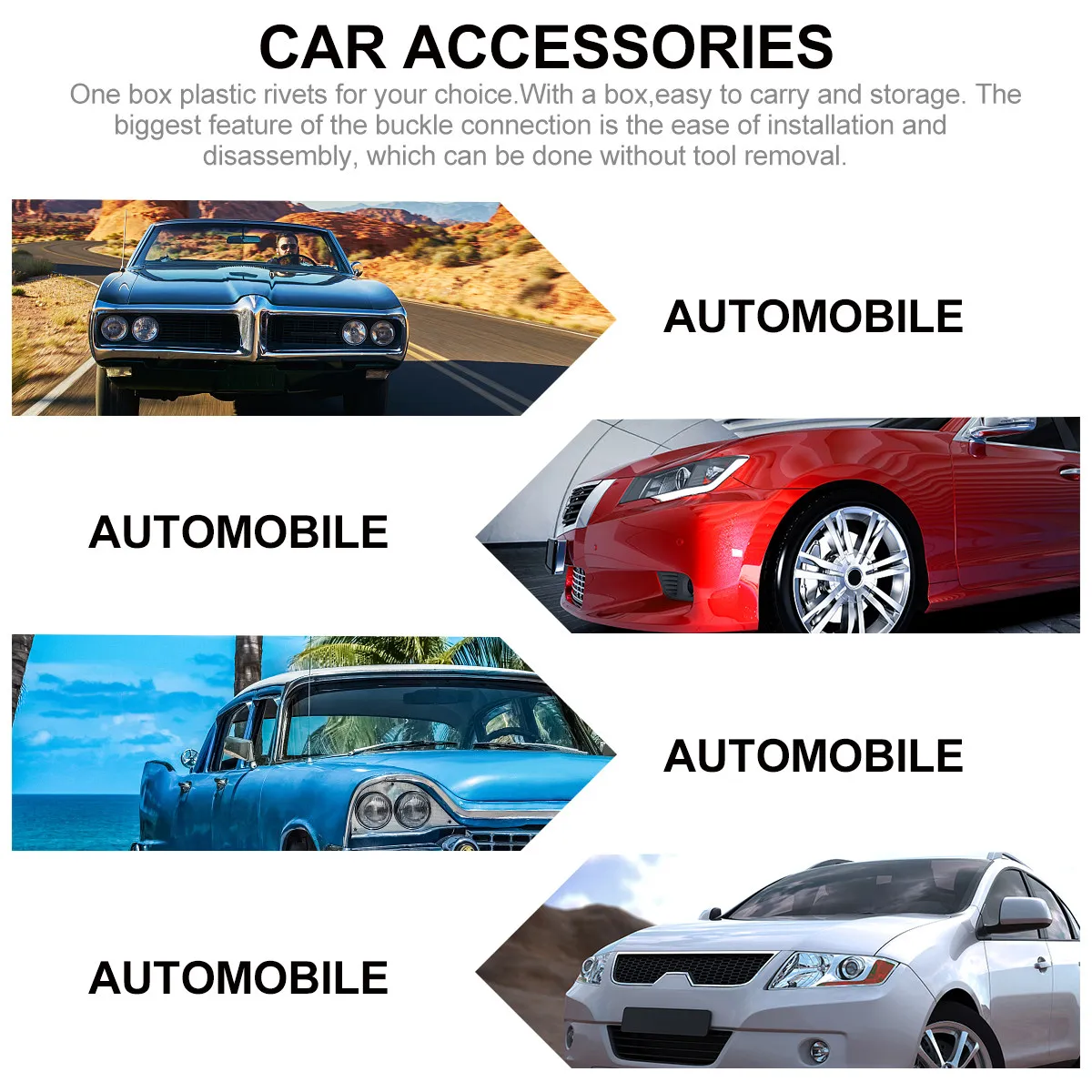 

Набор автомобильных крепежных элементов из 650 шт.: прочные пластиковые клипсы-фиксаторы для внутренней и внешней отделки автомобиля, бамперов, молдингов и панелей