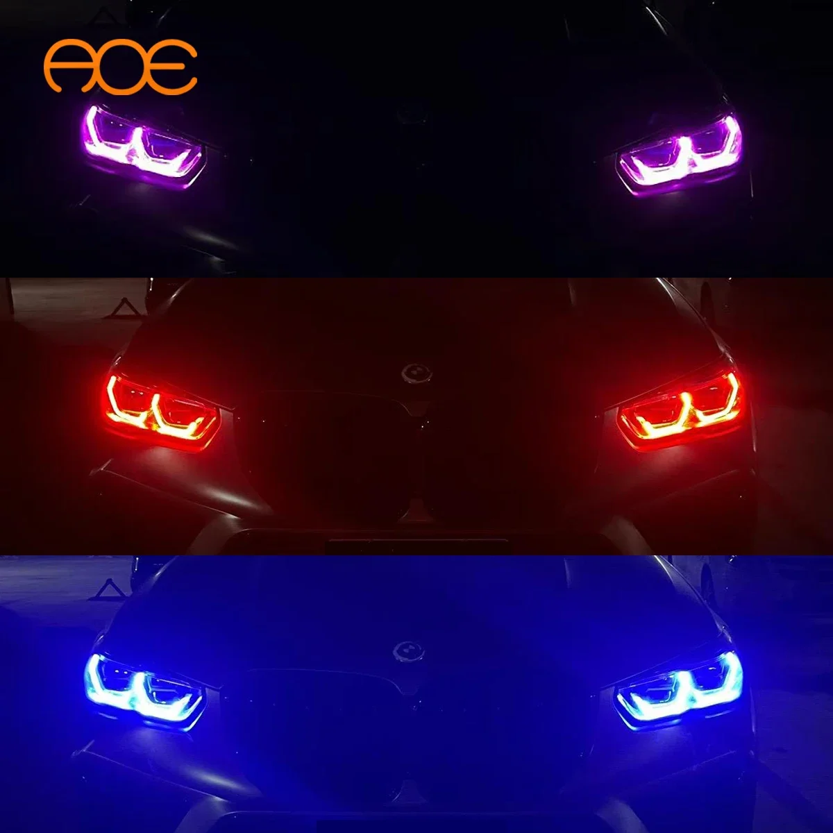 Color Changing Angel Eyes for BMW X5 G05 X6 G06  X5M F95 X6M F96 RGBW DRL Module Upgraded!!