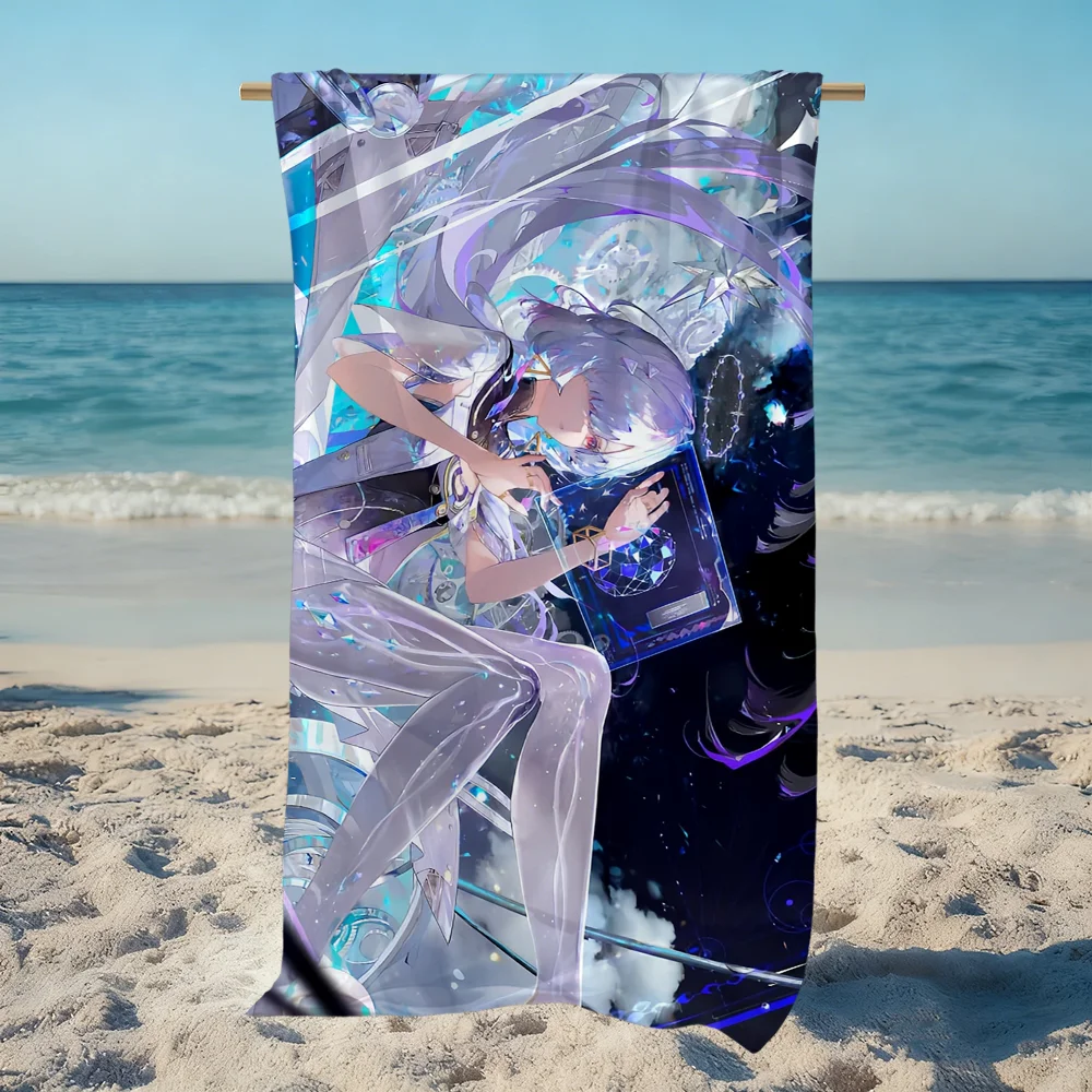 W-Wuthering GAME W-Waves-S Towel Beach Quick Dry Soft Pool Towels Gift for Travel Gym Shower Camping sports
