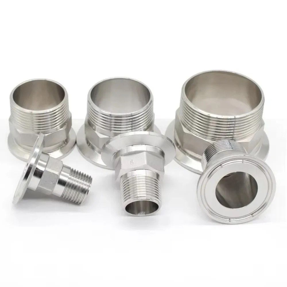 SS304 Stainless Steel Internal Thread Ferrule Fitting Sanitary Grade Triple Clamp Sanitary Grade Fitting Internal Thread