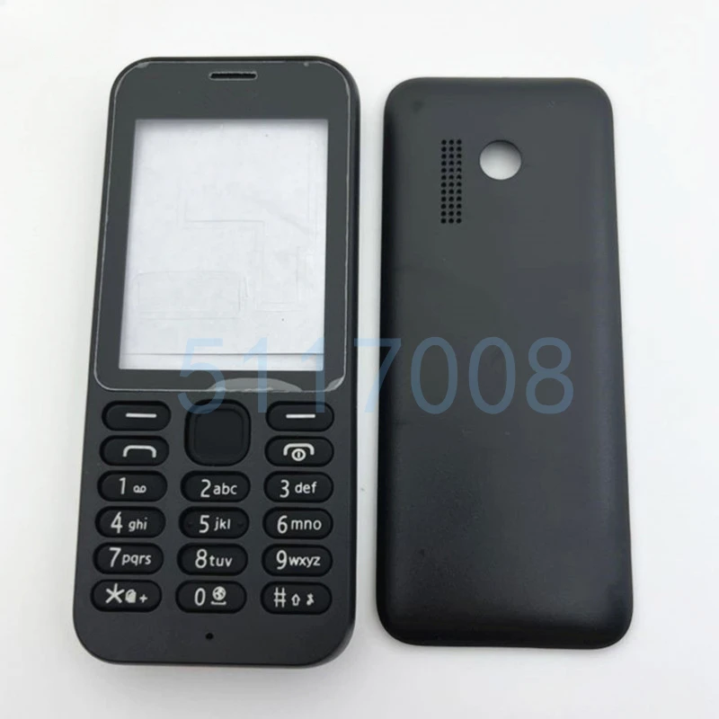 Full Housing For Nokia 215 Plastic Full Complete Mobile Phone Housing Cover Case+English Keypad