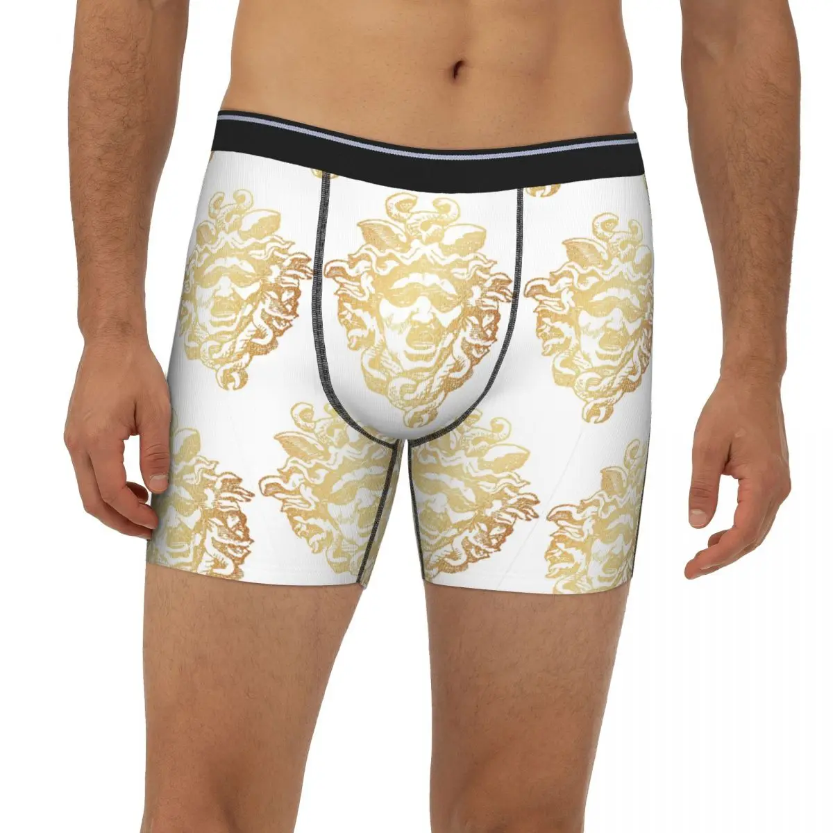 

Древнегреция Medusa Gorgon, винтажный стиль, длинные трусы-боксеры, короткие мужские трусы, мягкое нижнее белье для мужчин, подарок бойфренду