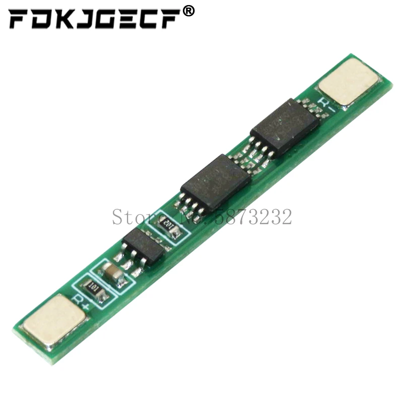 1S 3.7V 4A li-ion BMS PCM 18650 Battery Protection Board PCB for 18650 lithium ion li Battery Double MOS