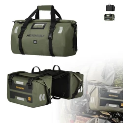 Universal Motorcycle Waterproof Tail Bags Helmet Durable Rear Moto Seat Bag High Capacity Riding Motocross Travel Outdoor Bag