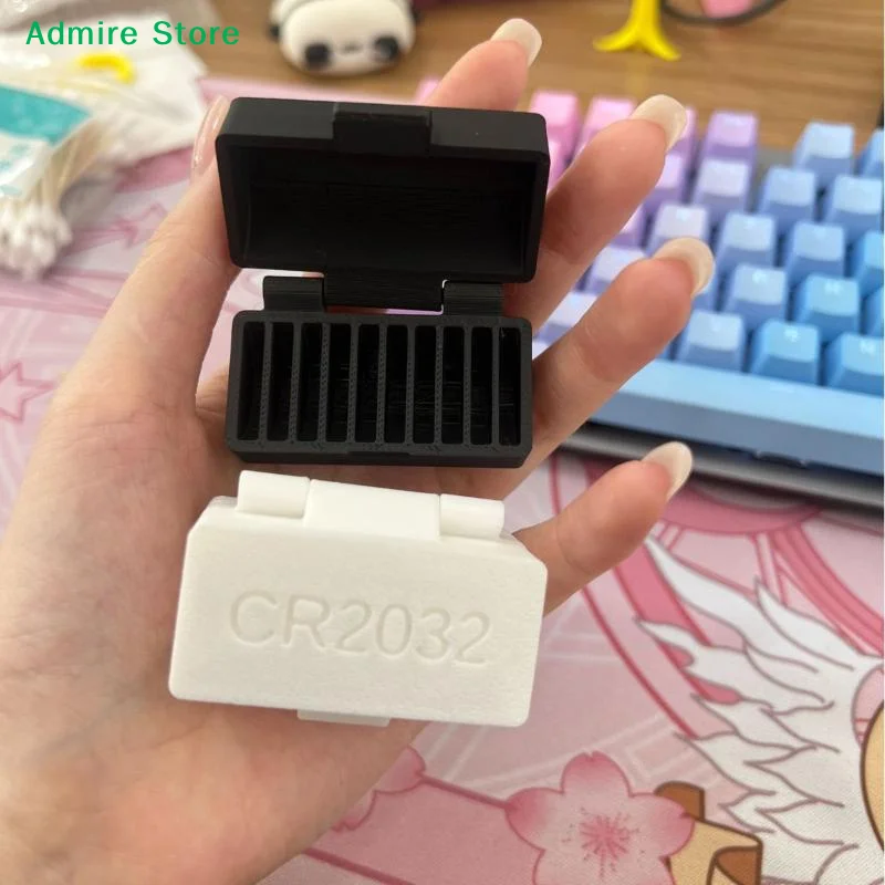 10-Hole CR2032 Button Battery Holder With 10 Drawer Slots - Portable Storage Box For Small Batteries, Prevents Loss