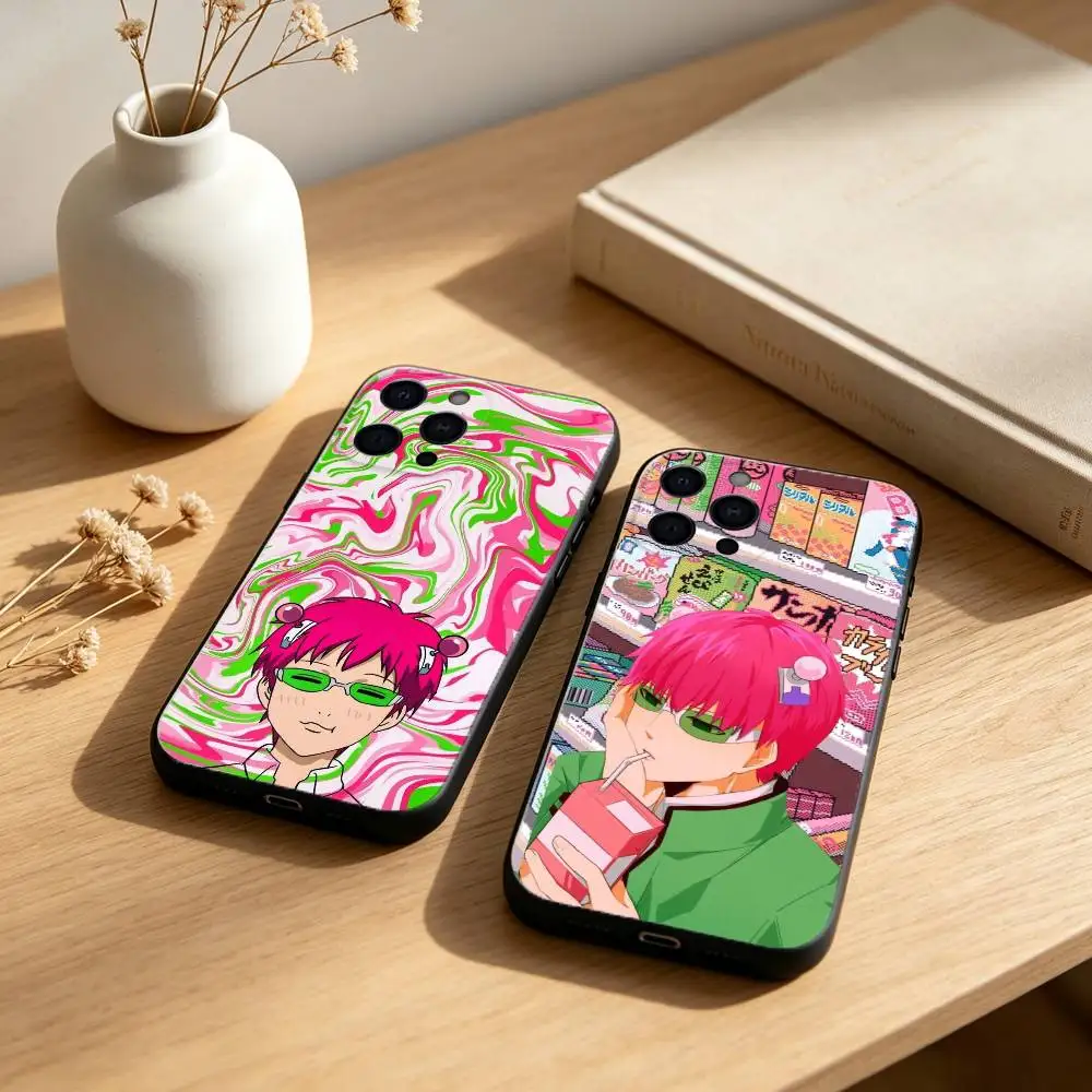 

Kusuo S-Saiki Phone Case For iPhone 17,16,15,14,13,12,11 Plus,Pro,Max,Mini Silicone black Soft Cover