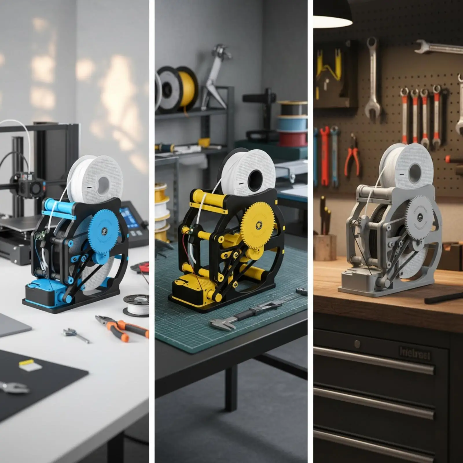 Electric Yarn Winder Machine for 3D Printer Filament Spool with PETG Material Frame Automatic Stop and Rewind