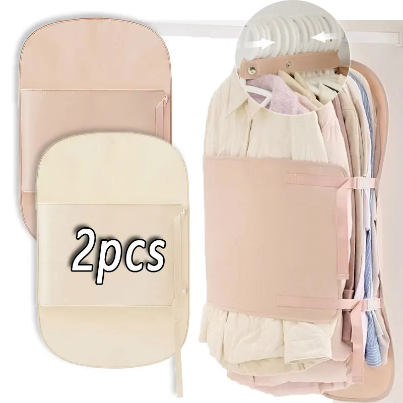 1/2pc Closet Compression Hanging Bag Down Jackets Coats Lightweight Reusable for Closet Winter Storage, Maximizes Wardrobe Space