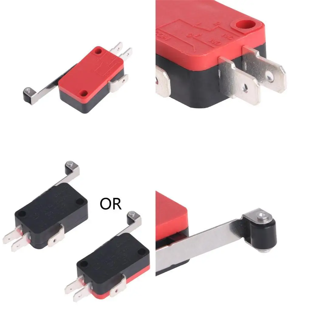 

652F 1X Long Handle New Micro Roller Lever Arm Normally Open Close Limit Switch KW7-2